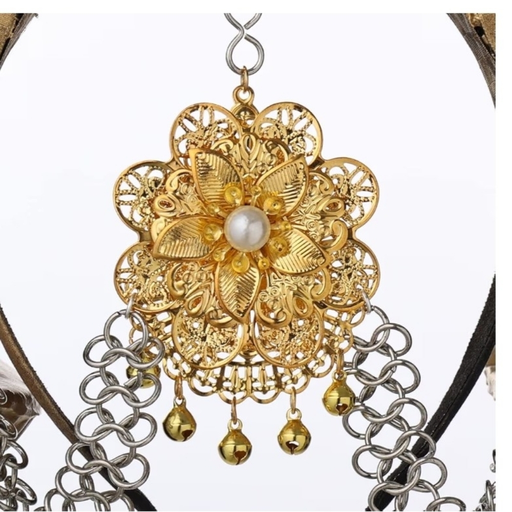 Mary Halo Crown Headband Spiked Zip Tie Halo Crown Sunburst Goddess Headband - Picture 7 of 11